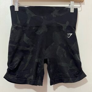 Gymshark Black Camo Women's Athletic Shorts